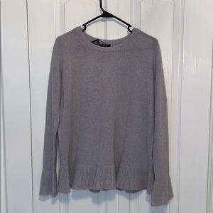 100% cashmere topIn Sterling Heather color